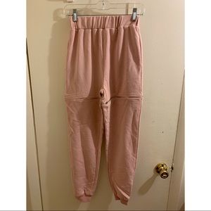 small pink Fashion Nova sweatpants/shorts